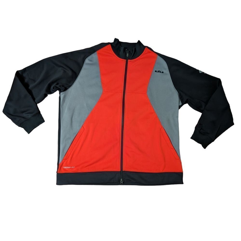 Nike Lebron James Diamond Collection Jacket 3XL Black Red Full Zip Therma Fit